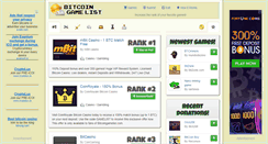 Desktop Screenshot of bitcoingamelist.com