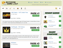 Tablet Screenshot of bitcoingamelist.com